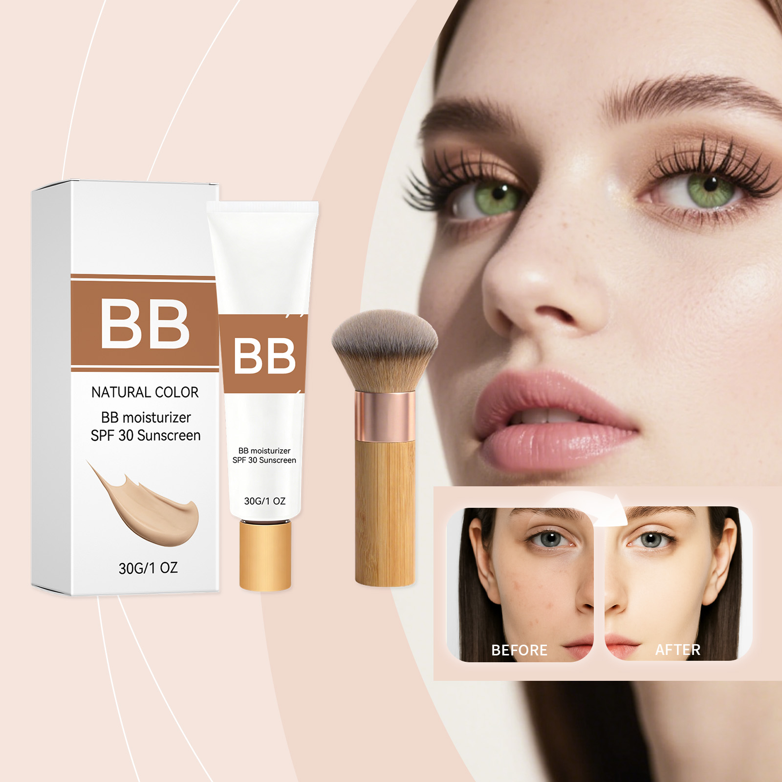 SPF 30 Tinted Moisturizer BB C - Group Head Brush ulasan dan harga