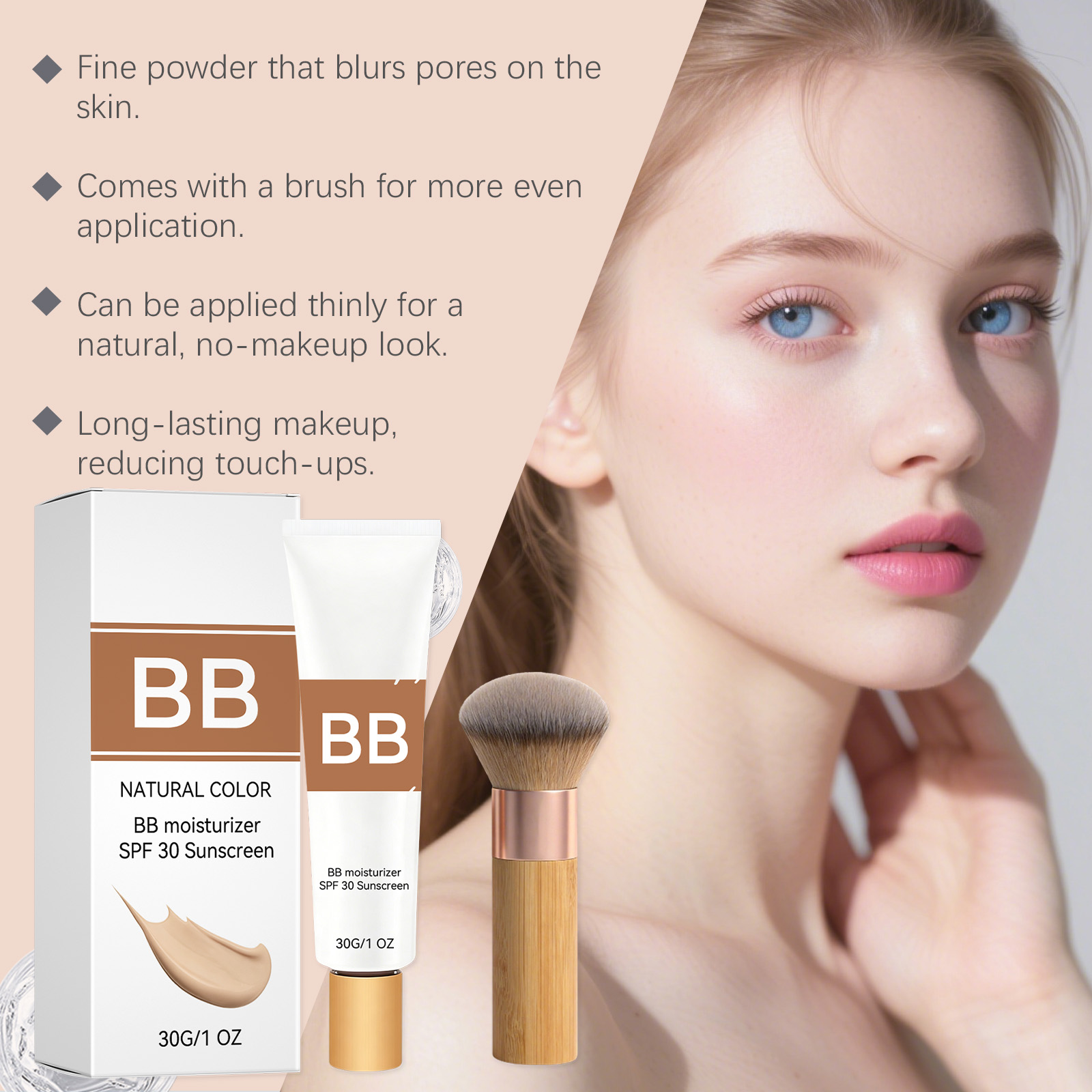 SPF 30 Tinted Moisturizer BB C - Group Head Brush ulasan dan harga