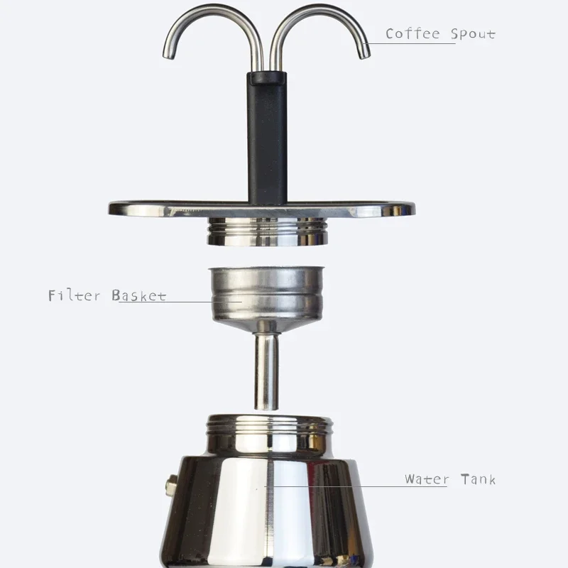200ML Mini Moka Pot Double Tub - Coffee Equipment For Home ulasan dan harga