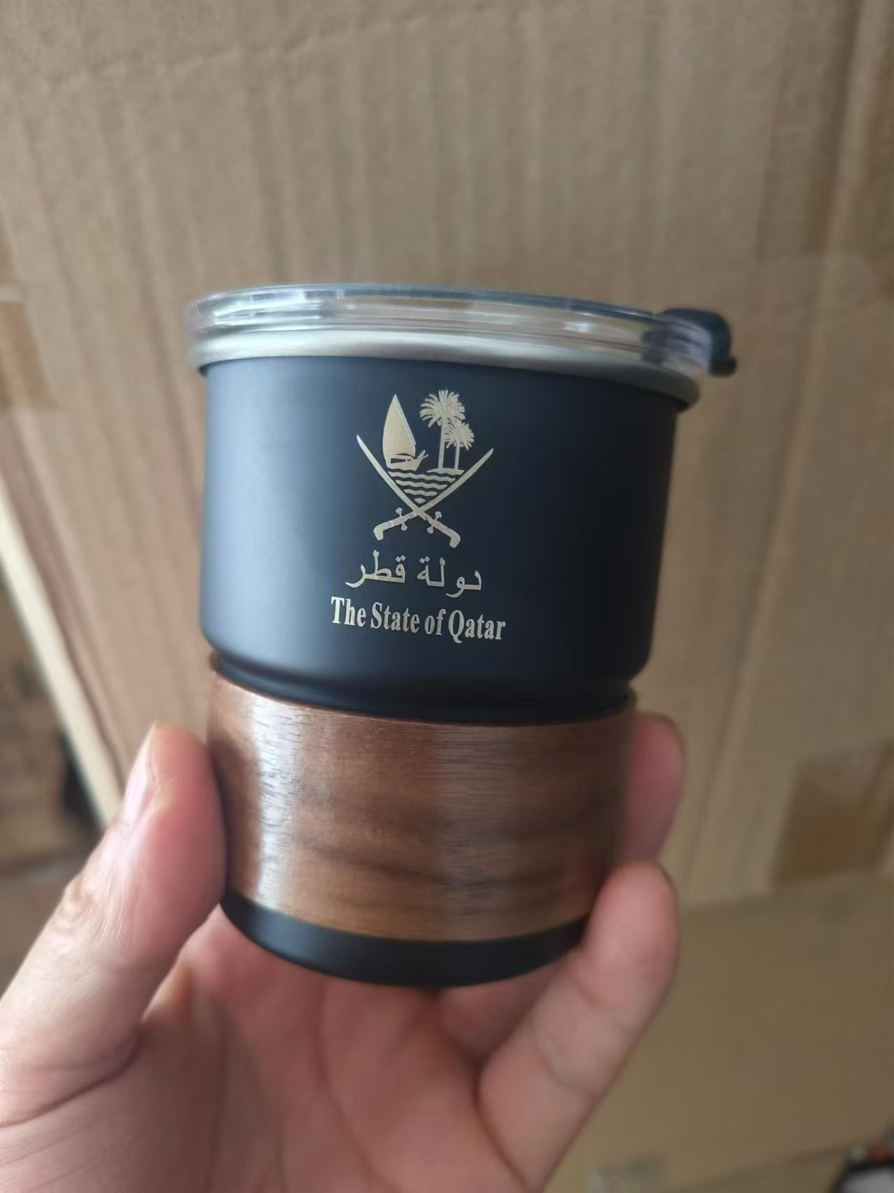 The State of Qatar Logo Stainl - Coffee Equipment Logo ulasan dan harga