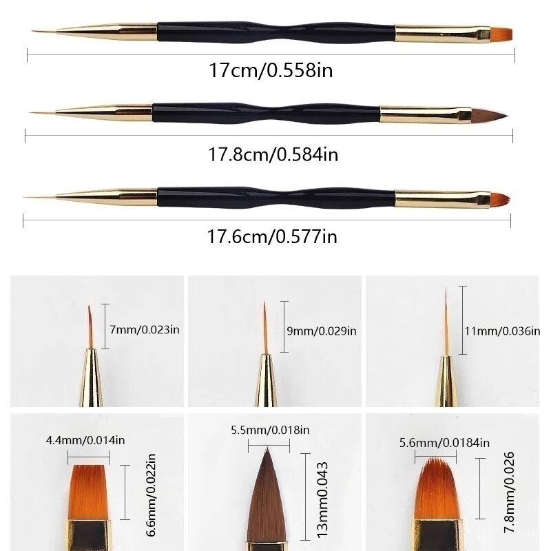 3 Pieces of Double Headed Nail - Group Head Brush ulasan dan harga