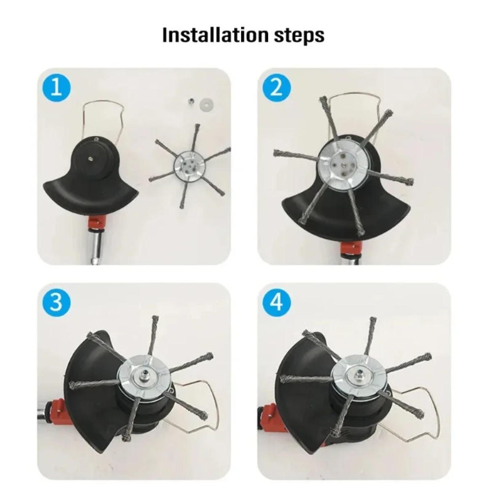 Steel Wire Weed Brush Disc Gra - Group Head Brush ulasan dan harga