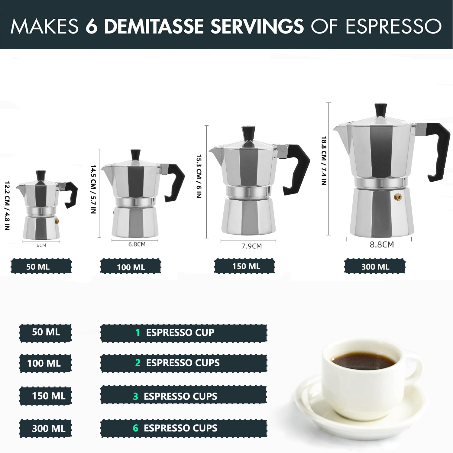 Classic Aluminum Moka Pot 50-3 - Coffee Equipment Camping ulasan dan harga