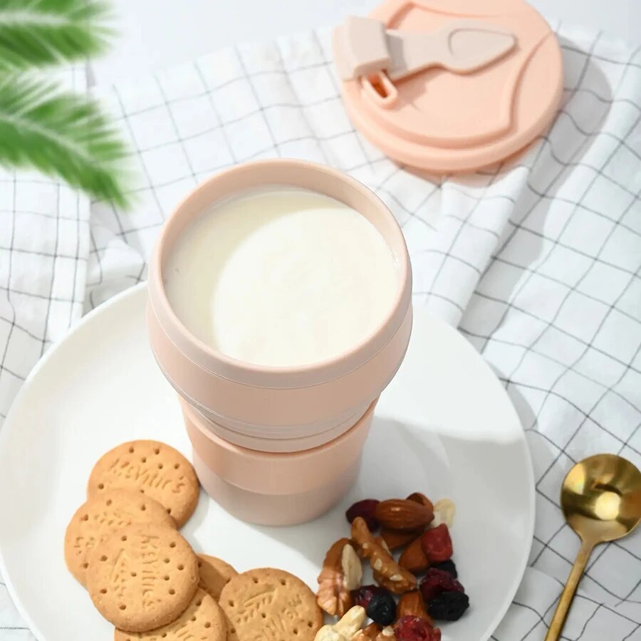 350ML Food-Grade Silicone Fold - Coffee Equipment Camping ulasan dan harga