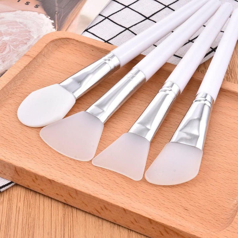 4Pcs/set White Makeup Silicone - Group Head Brush ulasan dan harga
