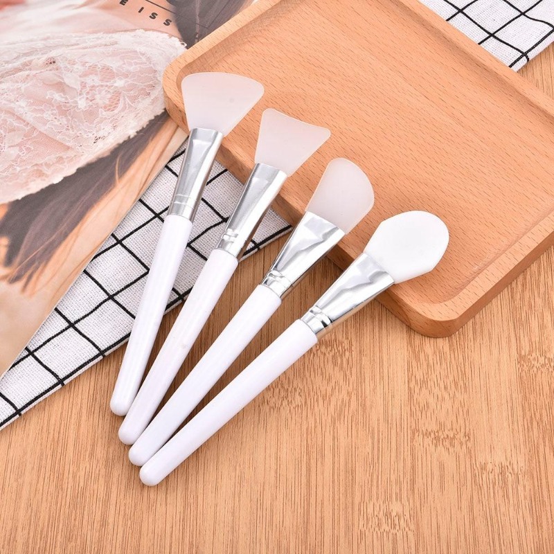 4Pcs/set White Makeup Silicone - Group Head Brush ulasan dan harga